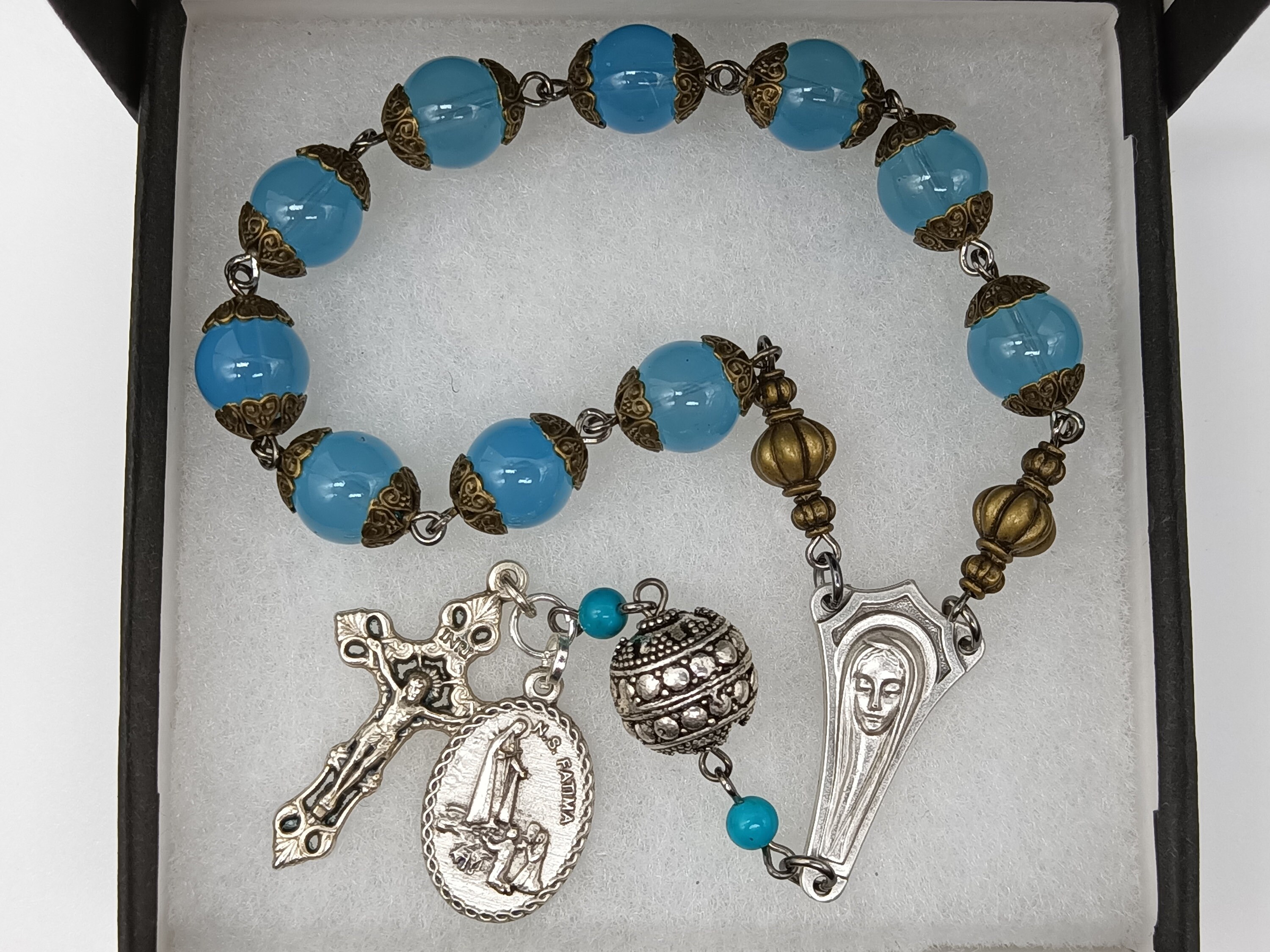 Vintage Style Our Lady of Fatima Single Decade Rosary Beads Etsy