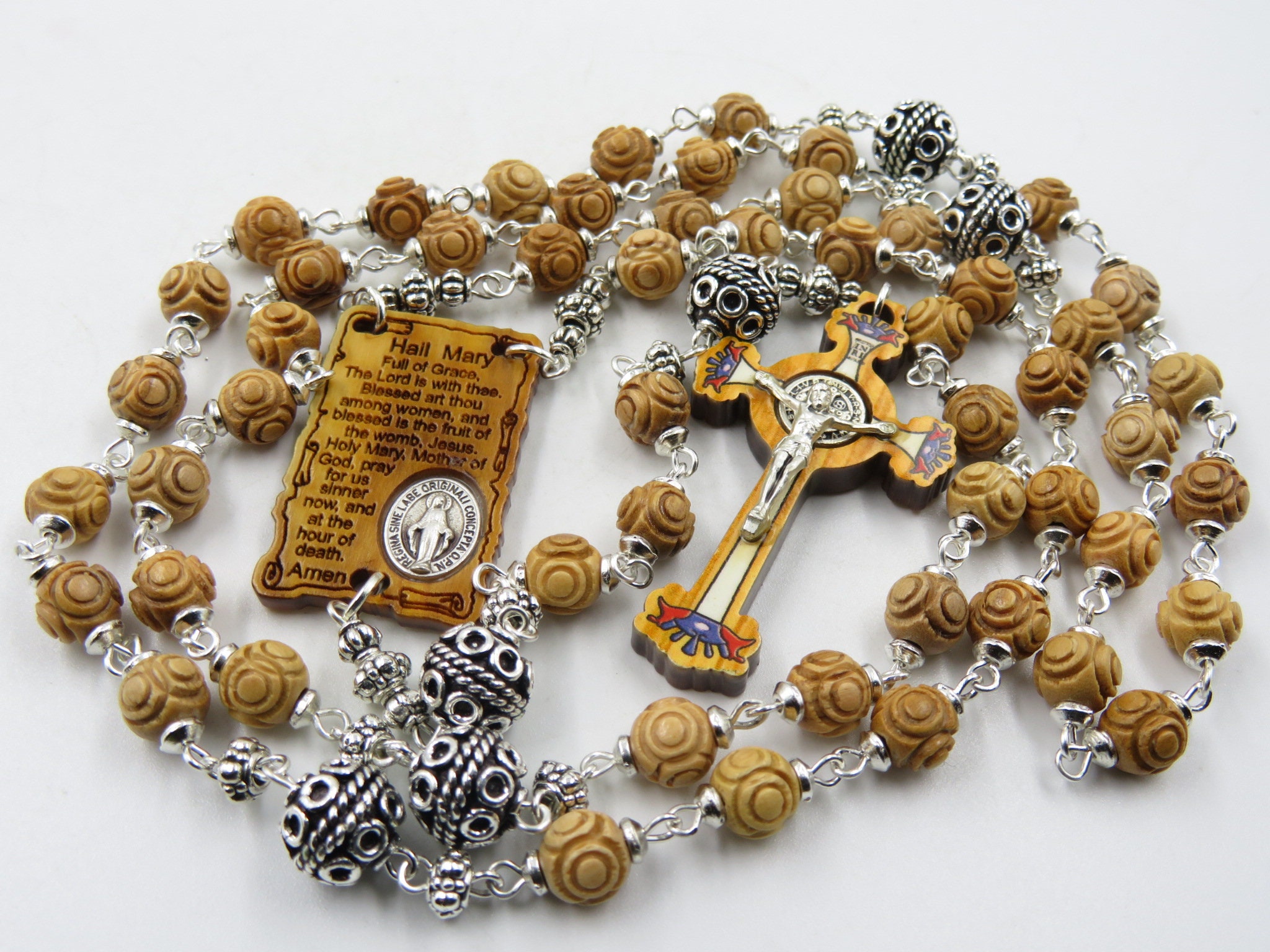 Handcrafted Carved Olive Wood Rosaries Wooded Rosaries - Etsy UK