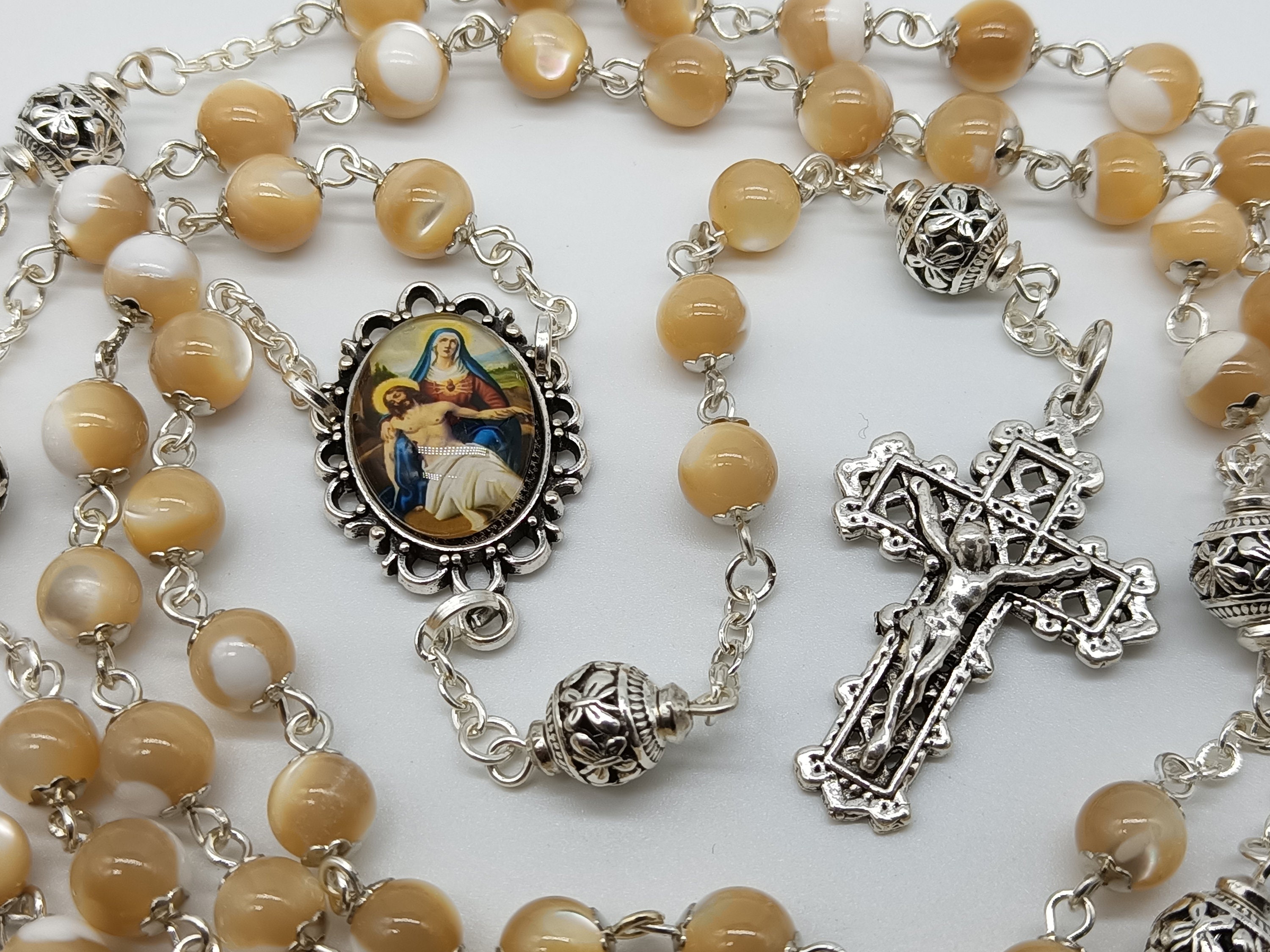 Perles du Rosaire de la Nacre Chapelets NotreDame des Etsy France