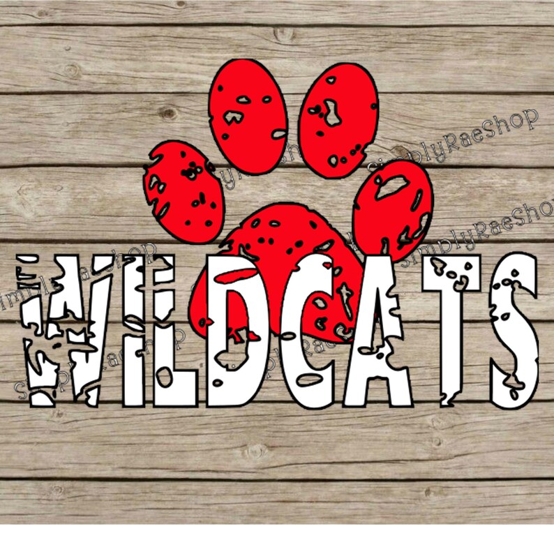 Gruneg SVG Wildcats SVG Paw Print SVG Digital Download | Etsy