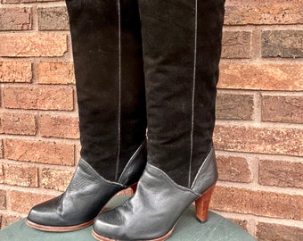 ¡COMO NUEVAS! Botas altas de ante Zodiac para mujer, estilo años 70