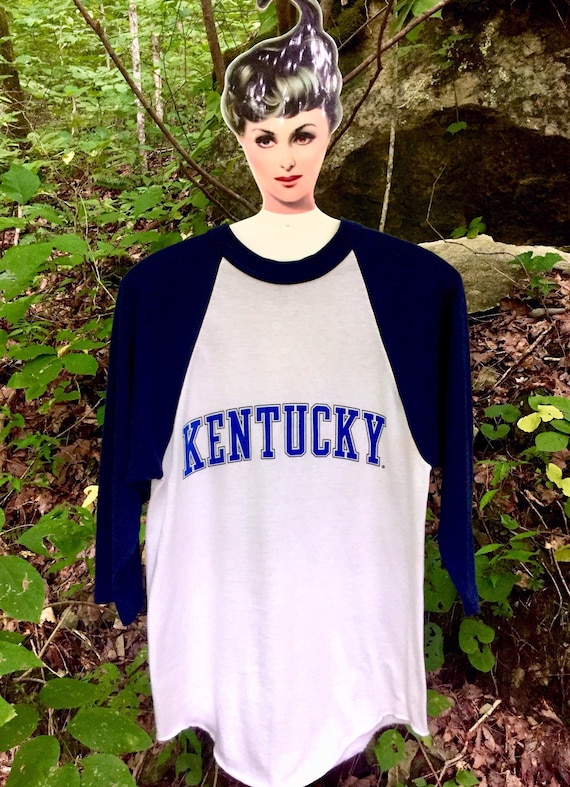 1980s Kentucky Tee• Baseball Jersey Style With Thr