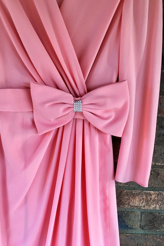 Gorgeous 1980s Pink Chiffon Gown• Women’s Formal … - image 6