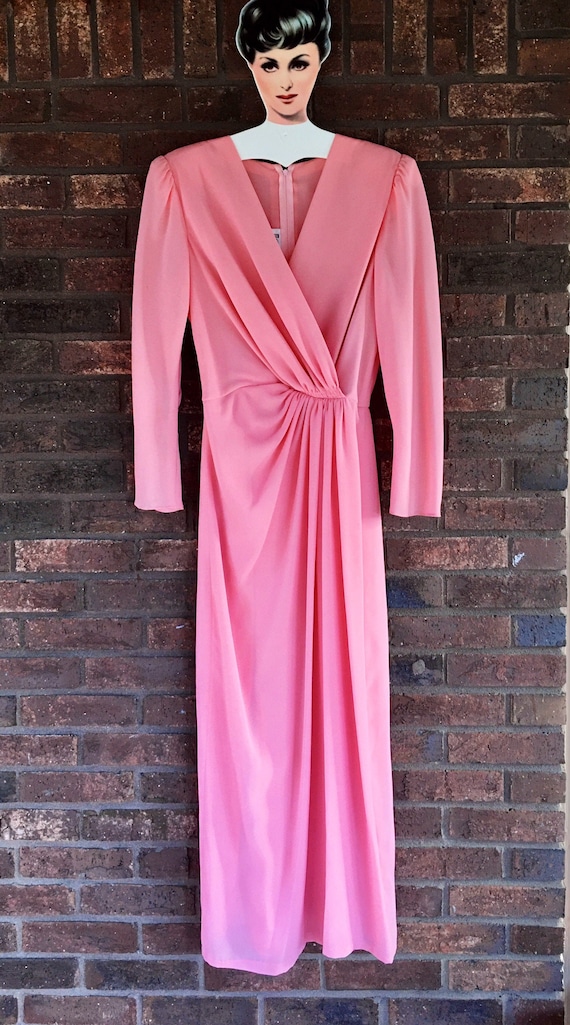 Gorgeous 1980s Pink Chiffon Gown• Women’s Formal … - image 1