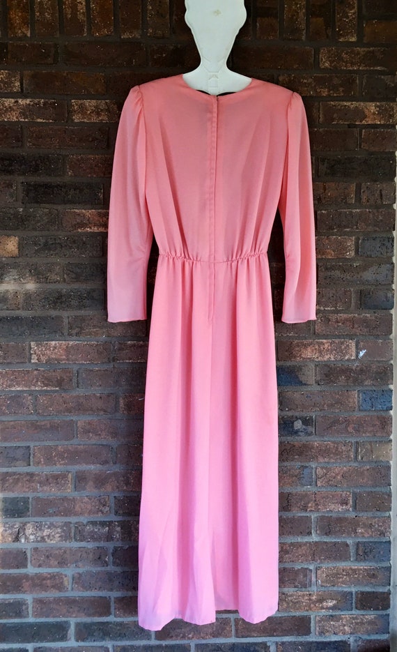 Gorgeous 1980s Pink Chiffon Gown• Women’s Formal … - image 2