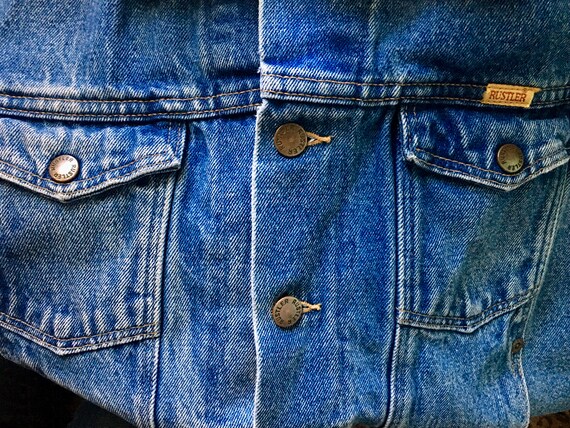 Rustler Jean Jacket from the 1980s• Fitted Denim … - image 5