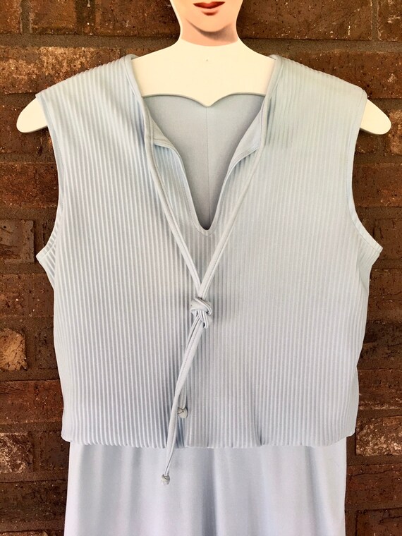 60's Sleeveless Blue and Red Plaid Summer Dress by Vintage Handmade