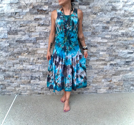 cloth and stone tie dye midi dress