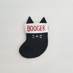 Custom Cat Stocking - Made To Order - Handmade - Felt - Holiday Decor - Christmas Item - Gift