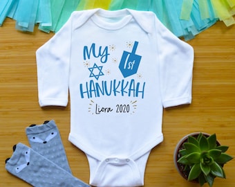 baby's first hanukkah outfit