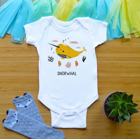 Narwhal Baby Outfit Funny Baby Shower Gift Whale Newborn | Etsy