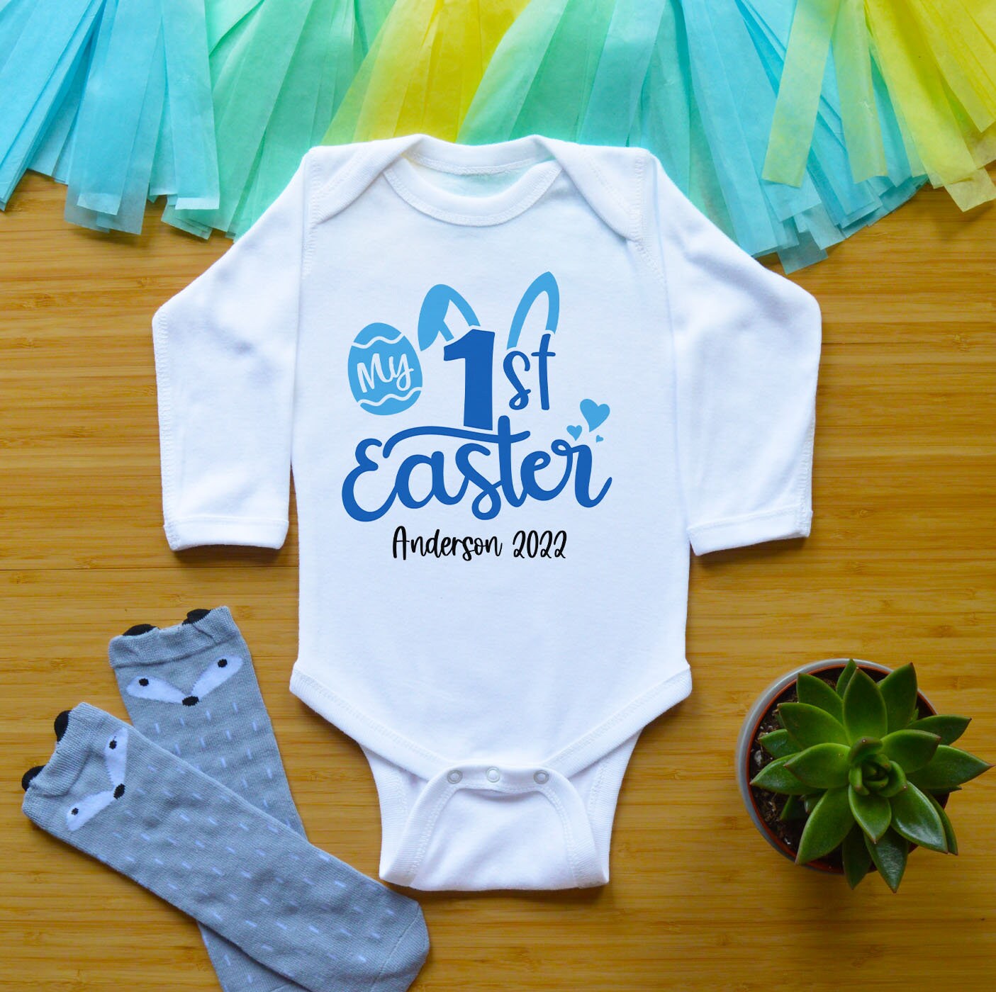 My 1st Easter Baby Boy Outfit Newborn First Easter Baby Etsy