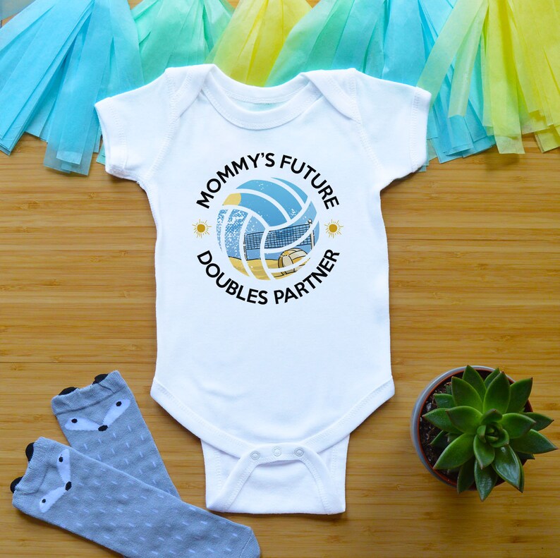 Mommy's Volleyball Buddy Baby Outfit Cute Baby Shower Etsy