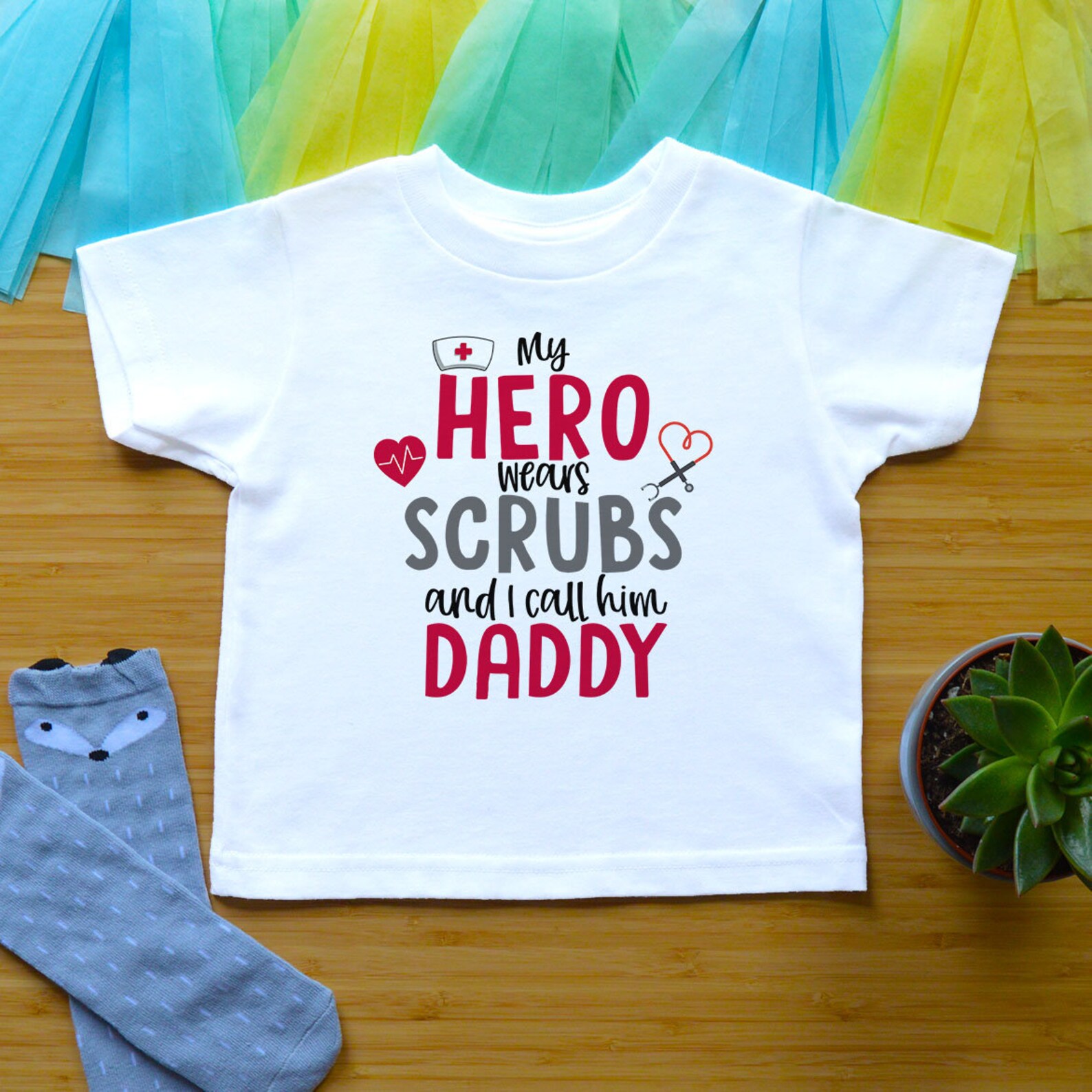 My Hero is Daddy Baby Outfit Dad Nurse Baby Clothes Doctor Etsy