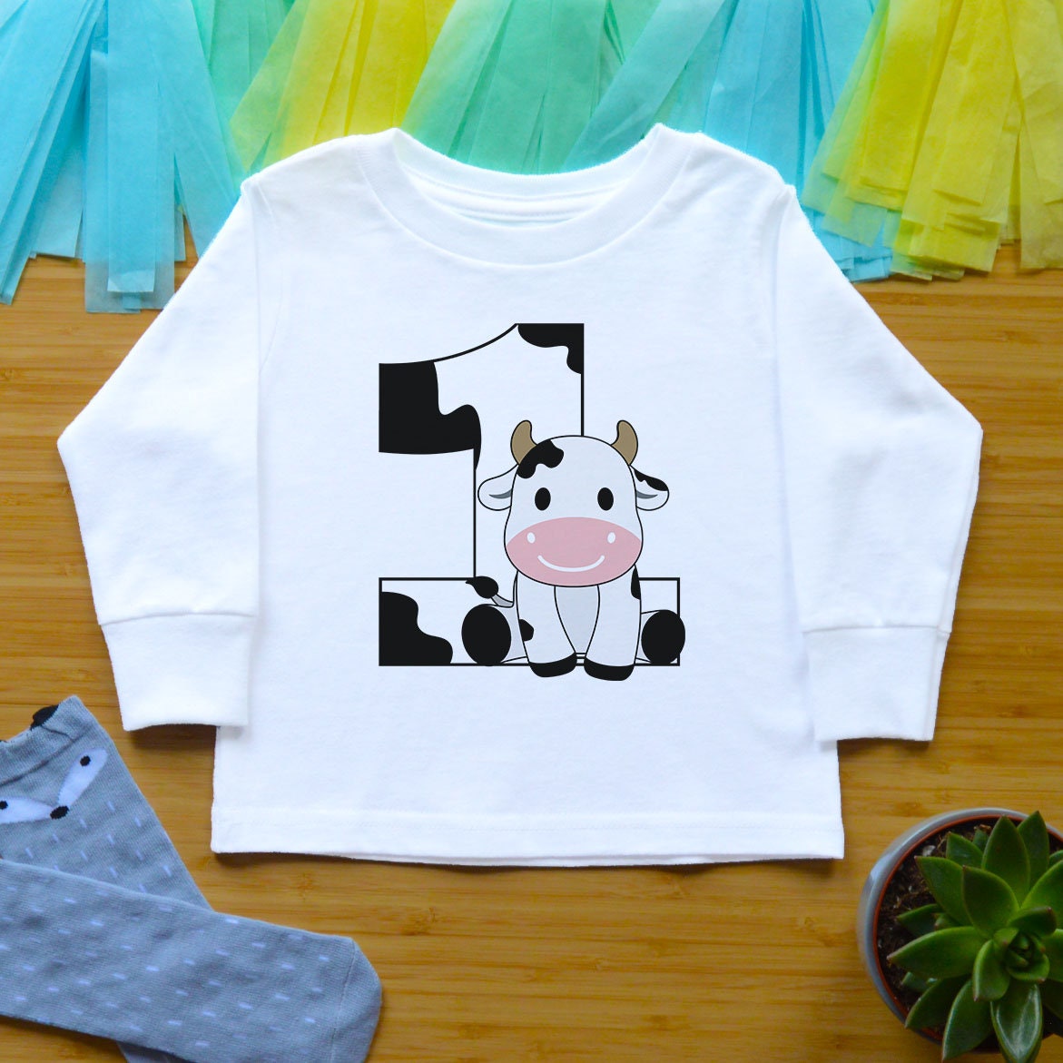 Cow 1st Birthday Outfit First Birthday Baby Clothes 1 Year Etsy