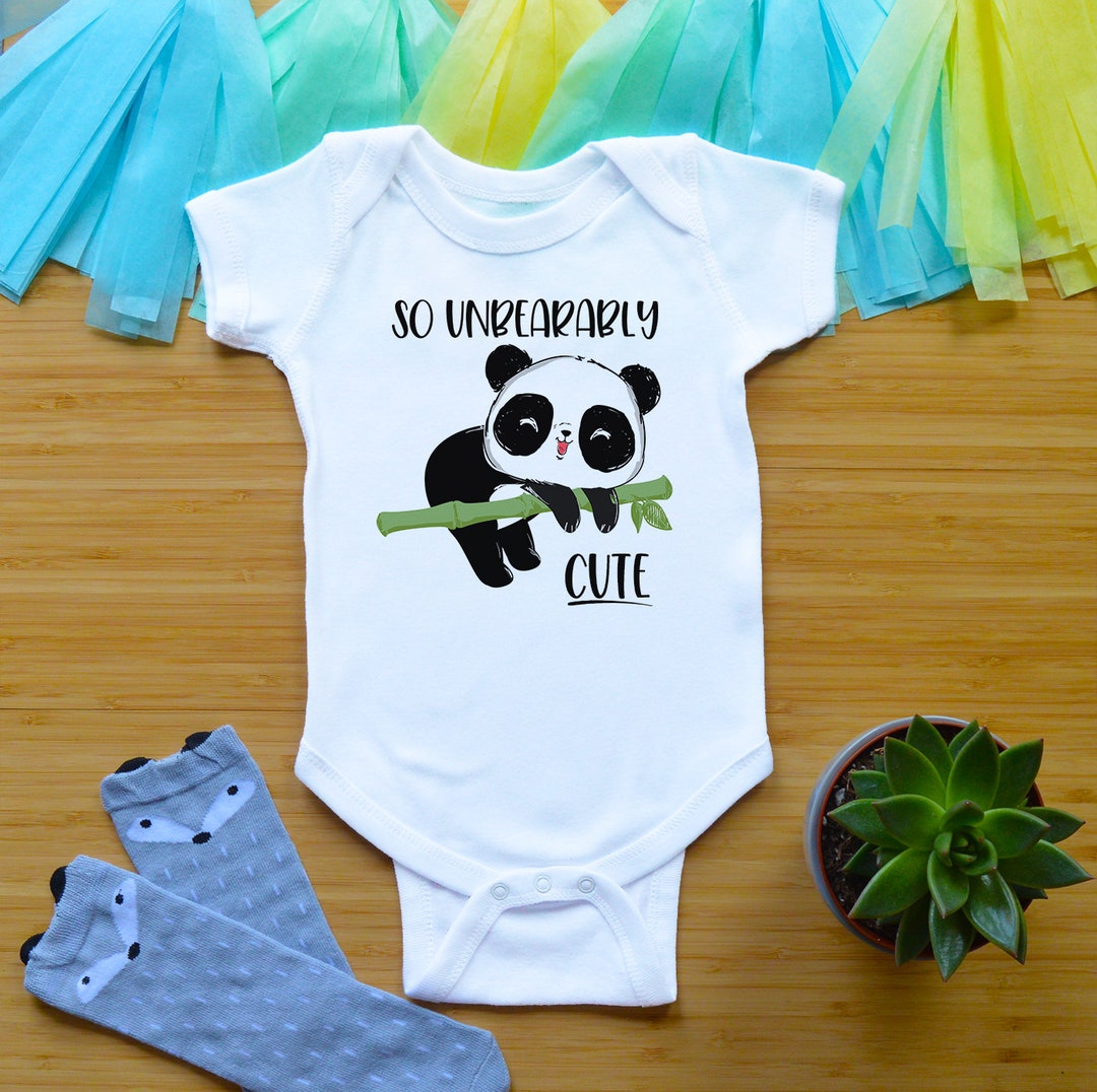 Panda Baby Outfit, Funny Baby Shower Gift, Panda Bear Baby Clothes, so ...