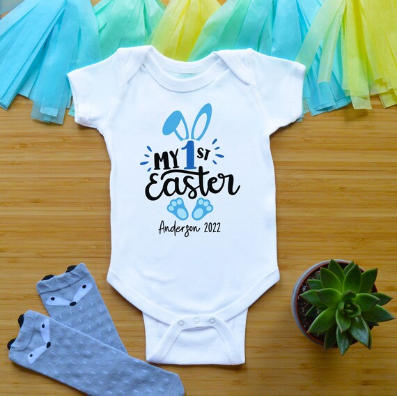 My 1st Easter Baby Outfit Personalized First Easter Baby Etsy
