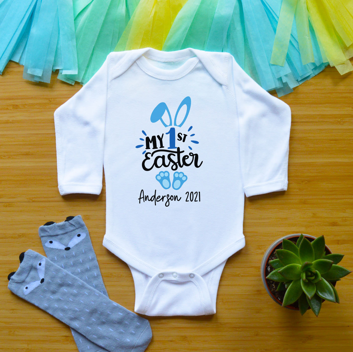 My 1st Easter Baby Outfit Personalized First Easter Baby Etsy