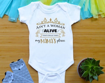 Mother's Day Baby Outfit, First Mother's Day Newborn Baby Clothes, Mom Baby Shower Gift,  Ain't A Woman Alive Dear Mama Toddler Shirt