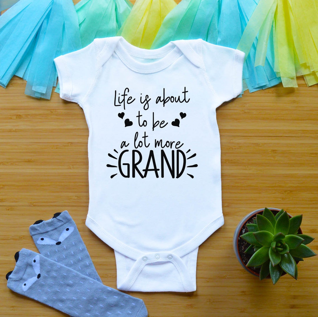 Grandparent Pregnancy Announcement Baby Clothes, Grandma Grandpa Baby