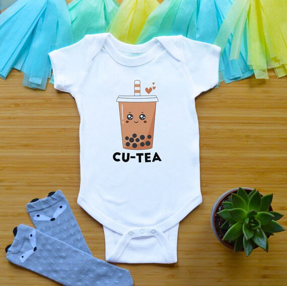Boba Tea Bodysuit or Shirt, Funny Baby Shower Gift, Bubble Tea Newborn Baby  Clothes, Cu-tea Toddler Shirt, Asian Baby Clothes, Kid Tees - Etsy