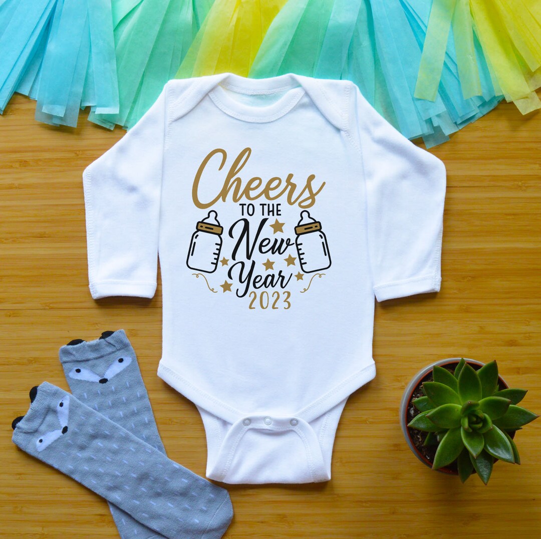 Cheers to the New Year Baby Outfit New Year Baby Clothes Etsy