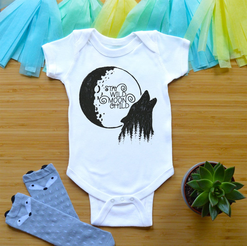 Hippie Baby Outfit Hippie Baby Shower Gift Stay Wild Moon Etsy