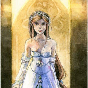Fine Art &#39;Garnet Looking for Zidane&#39; Final Fantasy IX gicléeprint 15 x 22 cm
