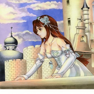 Fine Art “Garnet on the Balcony“ Final Fantasy IX Giclée Print 20x20 cm
