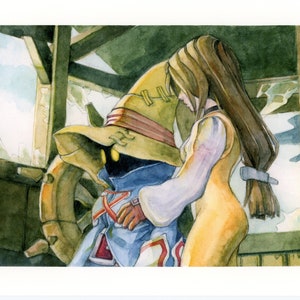Fine Art &#39;Op weg naar Lindblum&#39; Final Fantasy IX gicleeprint 15 x 22 cm