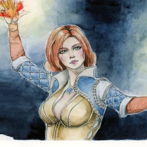 Fine Art “Triss“ The Witcher Giclée Print 15x22 cm