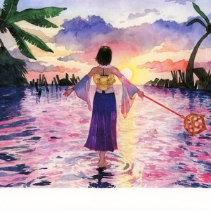 Fine Art “The Sending“ with Yuna from Final Fantasy X Giclée Print