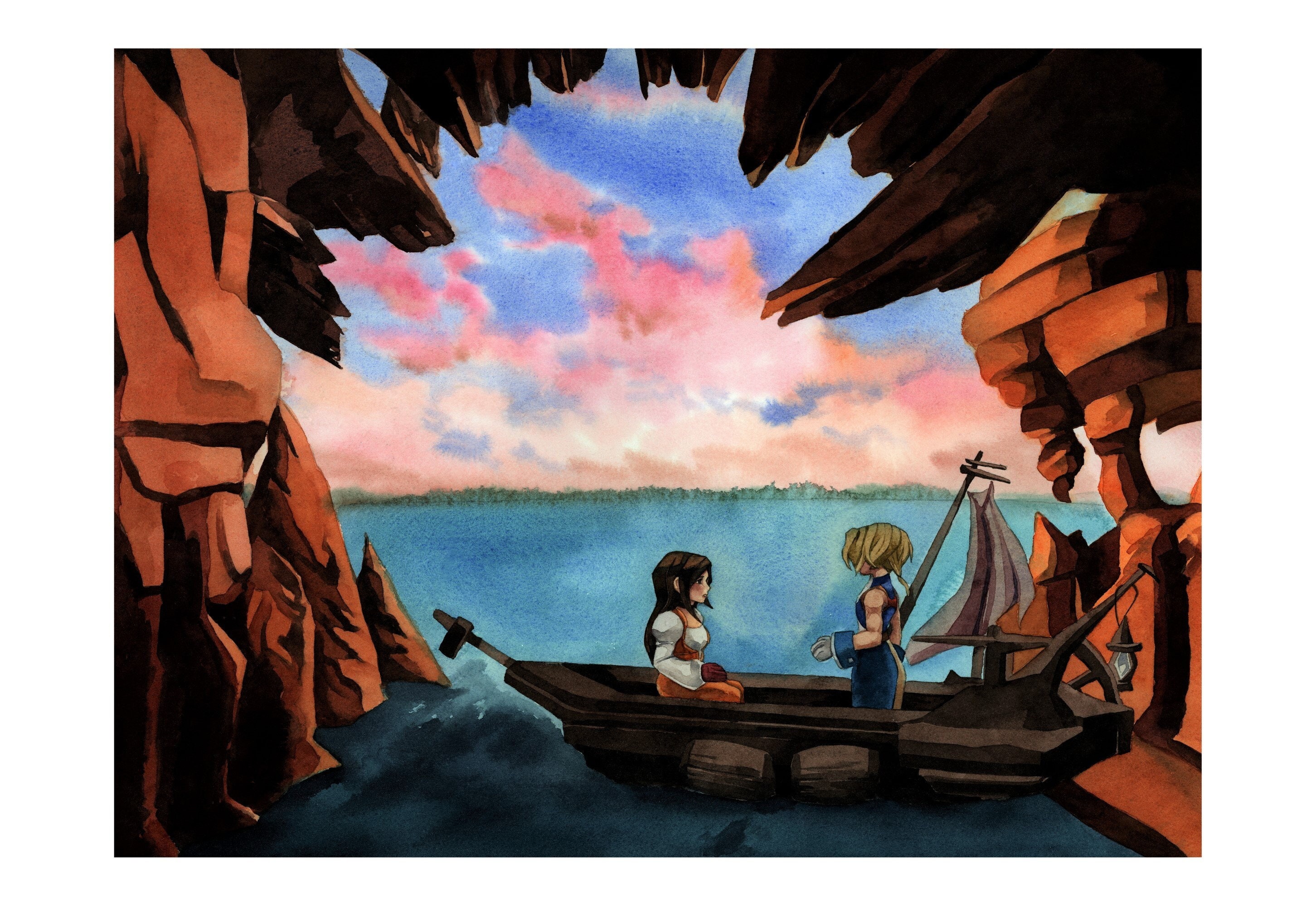 Fine Art Garnet and Zidane in “boat Ride in Madain Sari“ From
