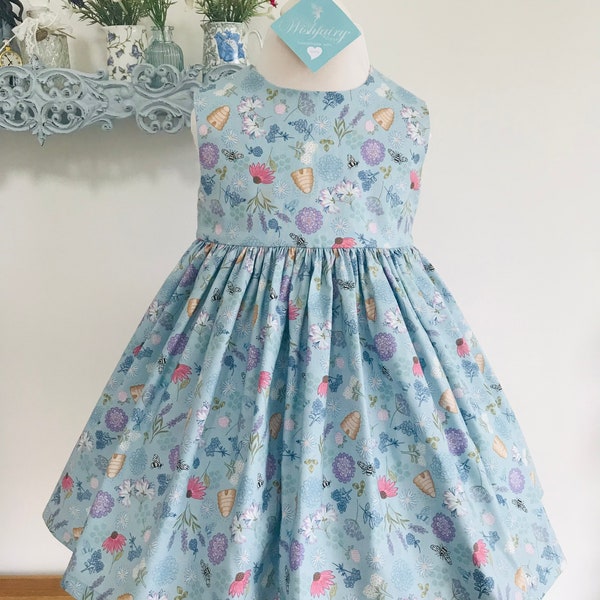 Eve Dress, Queen Bee Fabric Dress,girls dresses,girls clothing,handmade children's dress,2 years up to 8 years