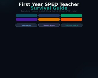 Guía de supervivencia para maestros de educación especial de primer año / Organización de casos, Fundamentos de la legislación sobre educación especial (PDF, Hojas de cálculo de Google)