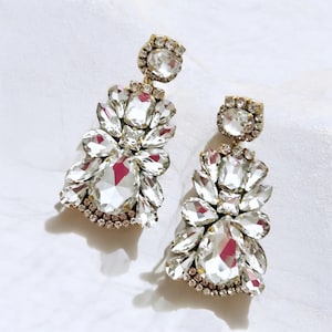 Crystal Rhinestone Chandelier Statement Earrings