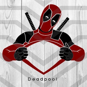 Superheld SVG: Deadpool Open Chest Cut Files