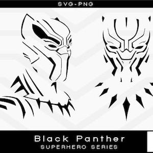 Black Panther Profile SVG Bundle / Marvel / T'Challa / Superhero / Cricut, Silhouette Compatible / Cuttable FLess