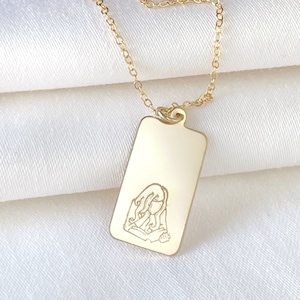 Reading necklace, book lovers gift, Jewelry for reader, gold filled, bookworm, baptism gift, teacher gift, Bookish