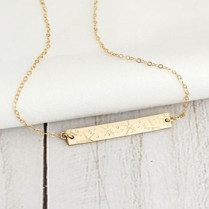 Gold starfish necklace gold filled bar necklace metal stamped starfish pendant necklace minimalist boho beach jewelry mermaid lover