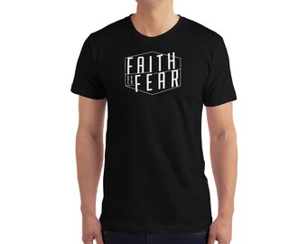 Men's Faith Over Fear T-Shirt | Mens Christian Shirt | Christian Clothing | Perfect for Workouts, Survivors, Fighters and Patients