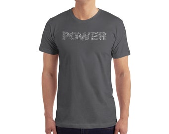 Men's Power & Grit T-Shirt | Mens Workout Shirt | Inspirational Gift | Courage and Support Gift | Motivational Gift for Patients, Survivors