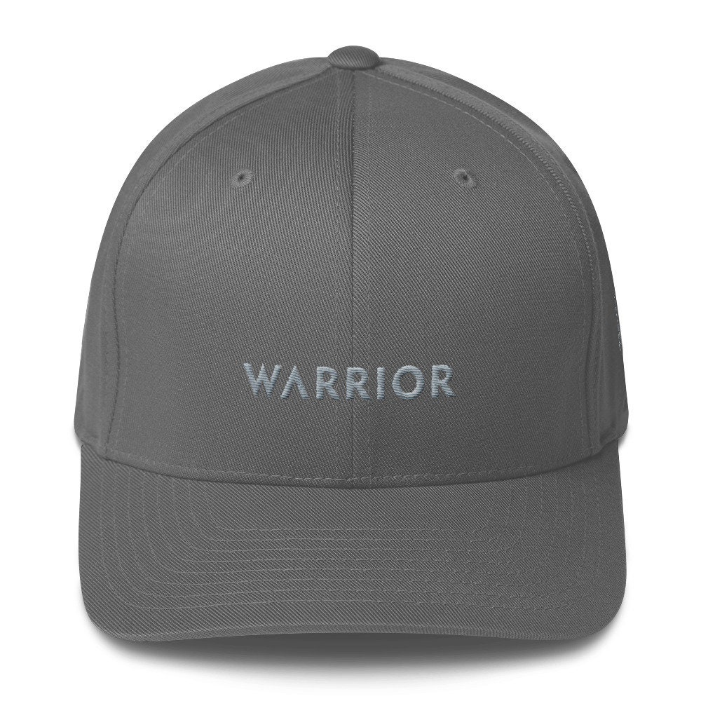 Grey Ribbon Fitted Flexfit Hat 