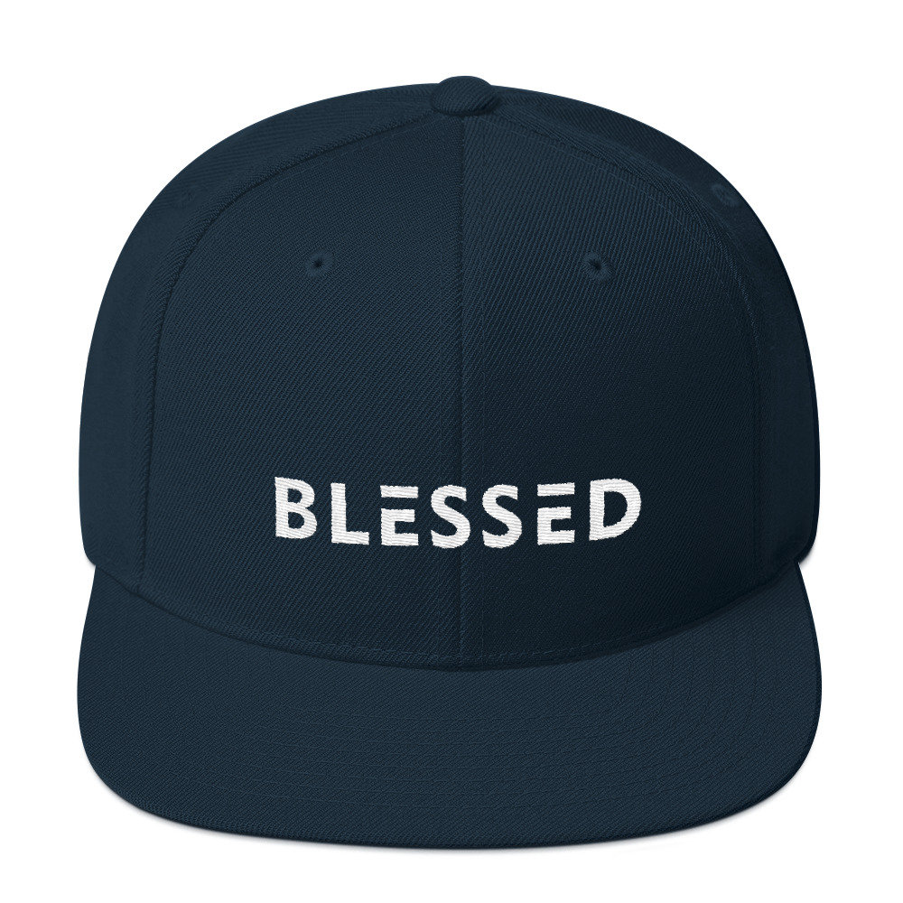 Blessed Flat Brim Snapback Hat Men's 