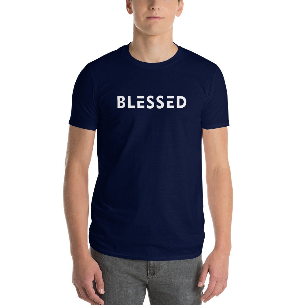 Mens Blessed T-shirt | Christian Tshirts for Men | Christian Clothing |  Inspirational, Motivational Gift | Mens Faith T-shirt - Etsy Canada