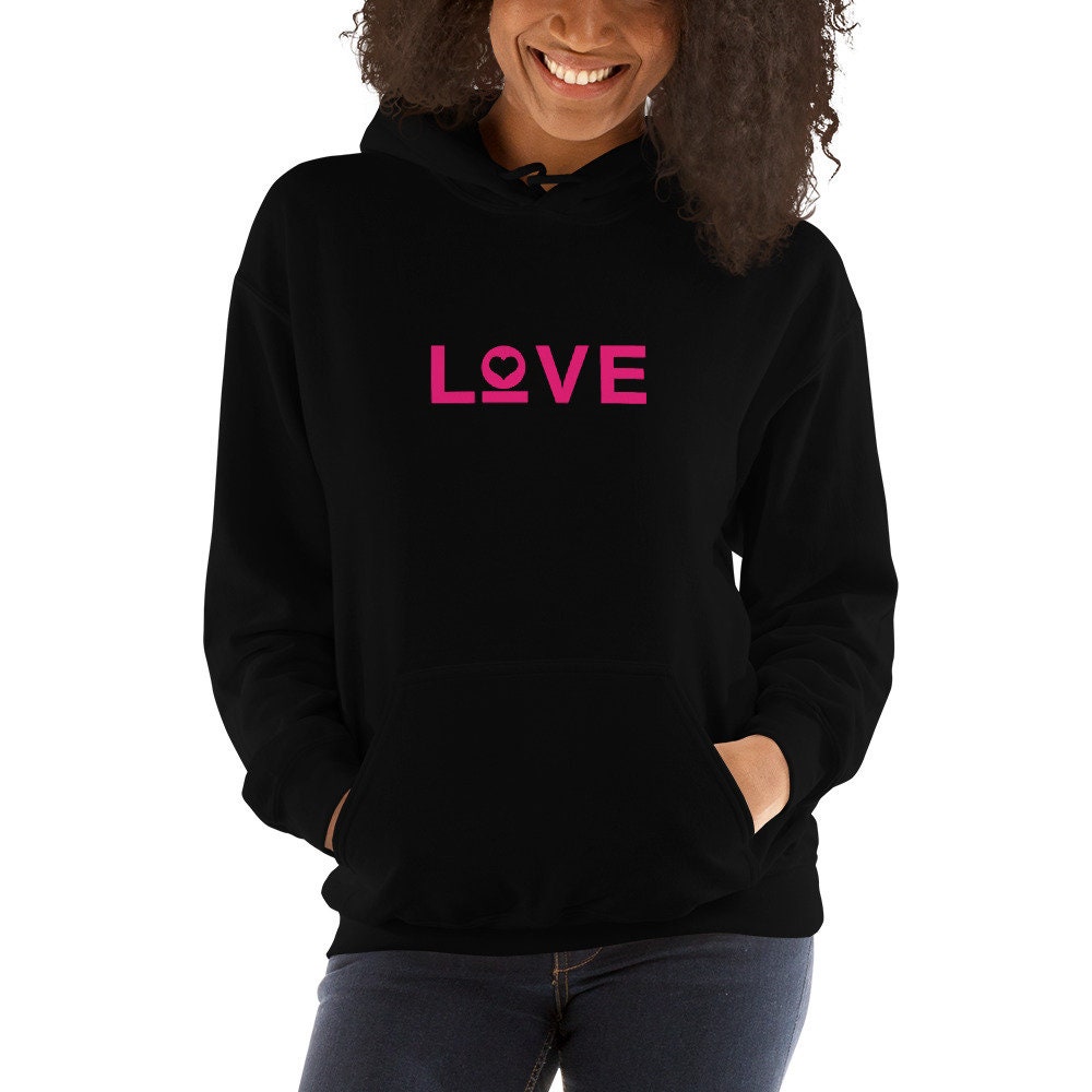 Women's Love Heart Sweatshirt / Hoodie Cute Pullover Etsy