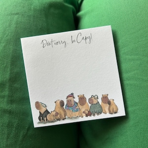 CAPYBARA Blocco note blocco note Catherine Redgate cancelleria organizzare blocco bujo organizzatore scrivania ufficio carino blocco da fare ricordare nota felice