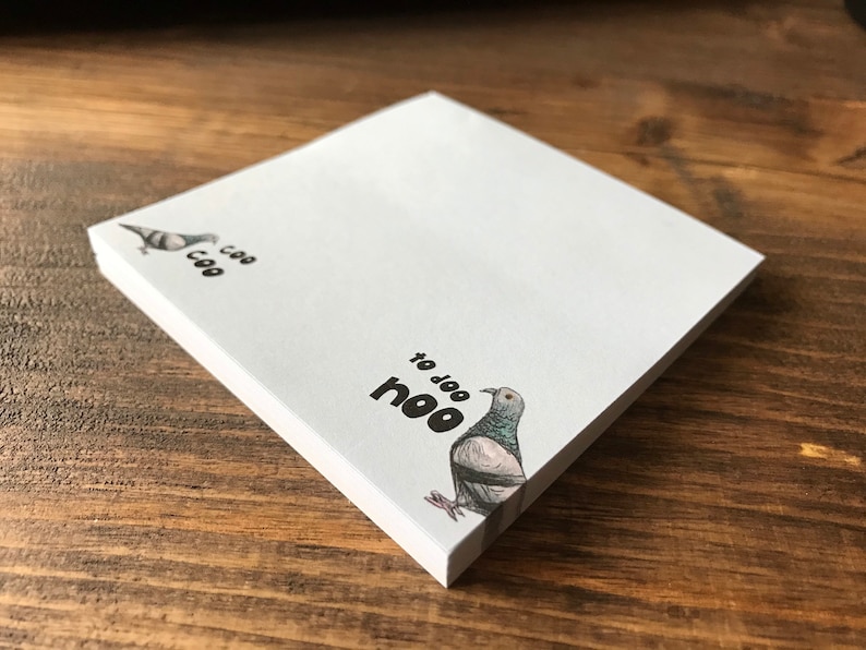 PIGEON to doo noo coo Memo Pad notepad notes Catherine Redgate stationery organise block bujo organiser diary home office to do list bird image 5
