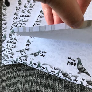 DUIF A5 schrijfpapier notitieblok notities Catherine Redgate briefpapier organiseren bujo kantoor takenlijst brief schrijven notitie vogel stad rat