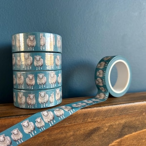 SHEEP WASHI TAPE Handwerk Schreibwaren Papier illustrieren Catherine Redgate Scottish Bullet Journal fun fröhlich Landhauswolle stricken
